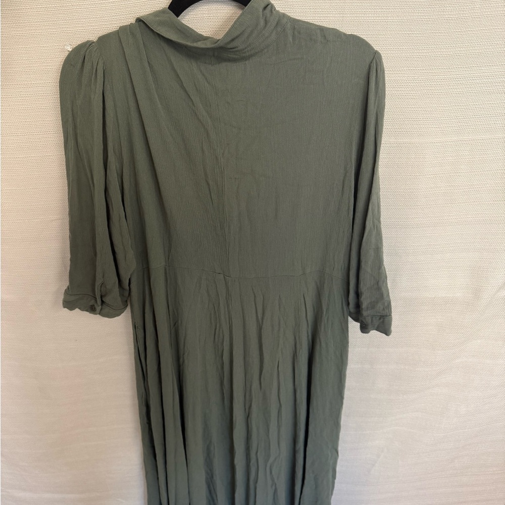 Soft Surroundings Olive Button-Up Top - Picture 3 of 3